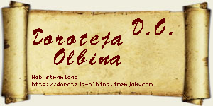 Doroteja Olbina vizit kartica